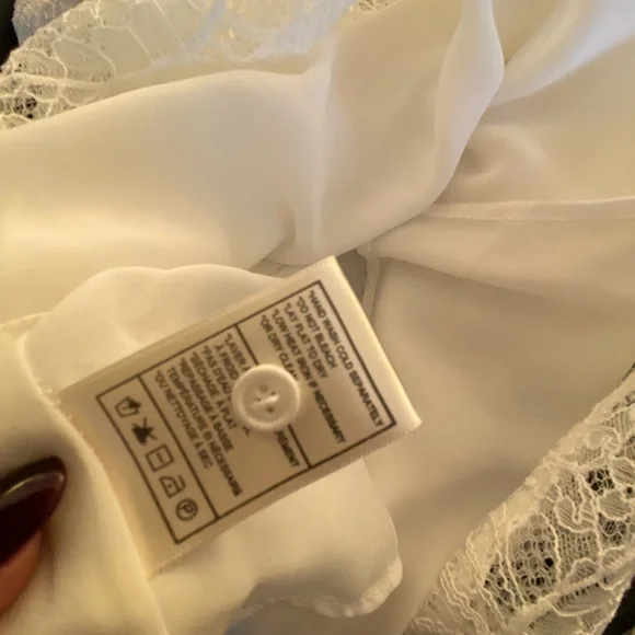 REVOLVE White Lace Long-Sleeve Blouse - Picture 6 of 6